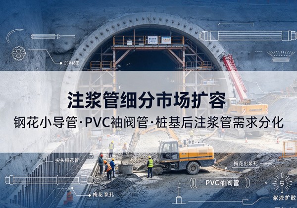 新郑注浆管细分市场扩容，隧道钢花小导管、PVC 袖阀管、桩基后注浆管需求分化